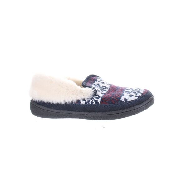 Clarks Womens Fairsle Knit Blue Mule Slippers Size 7 Medium (B, M) - Picture 1 of 4